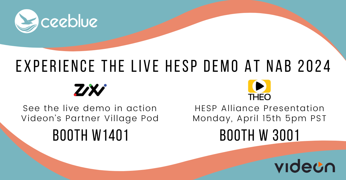 Where to experience the live HESP demo at NAB 2024